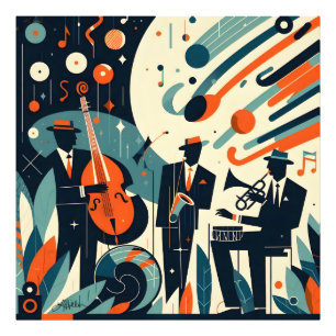 Foto Trio do Jazz da Era Moderno de Meados do Século