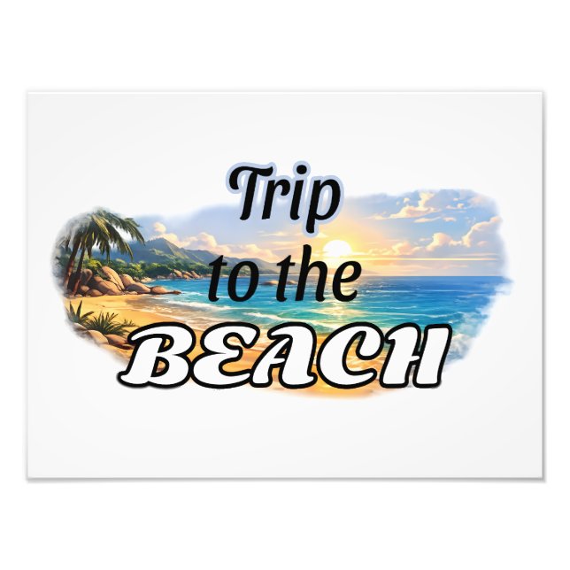 Foto Trip to the Beach Tropical Sunset Escape Design (Frente)