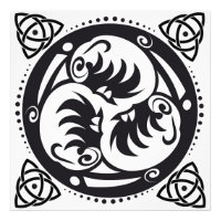 Triskelion Celtic Knot Mandala Design Black