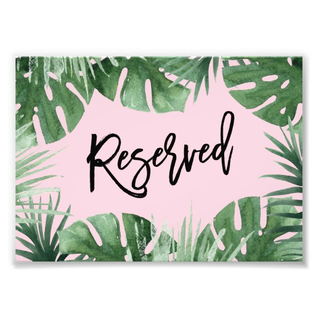 Foto Trópicos Reservados Impressão (Frente)