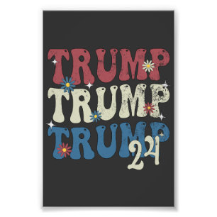 Foto Trump 2024 Patriotic American Flag 4 De Julho