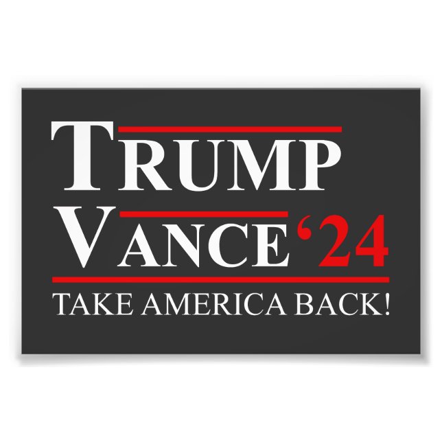 Foto Trump Vance 2024 Vice-presidente VP Trump 2024 (Frente)