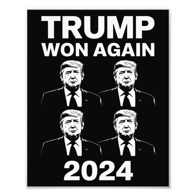 Foto Trump venceu novamente 2024 Dia de Inauguração Ele (Frente)