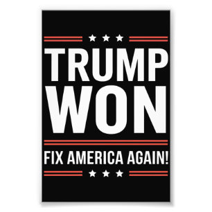 Foto Trump Won MAGA Trump venceu 2024 Fix America novam