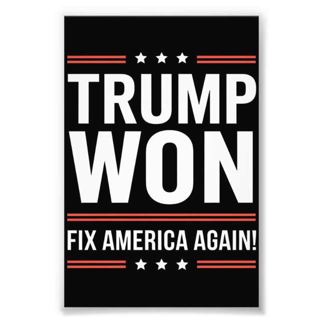 Foto Trump Won MAGA Trump venceu 2024 Fix America novam (Frente)