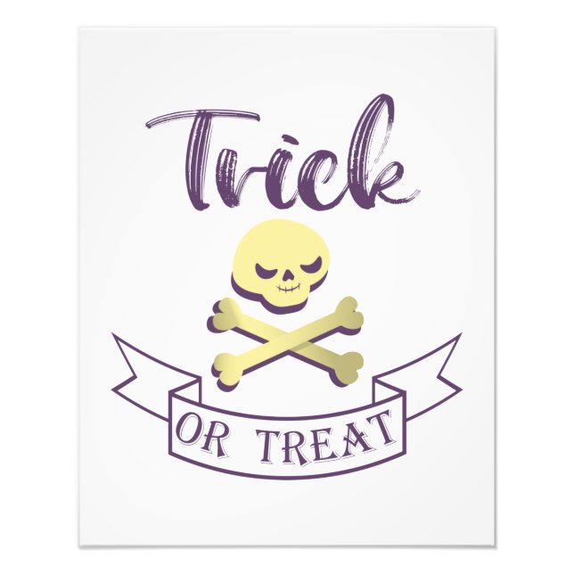 Foto Truque ou tratamento de ossos cruzados do crânio (Frente)