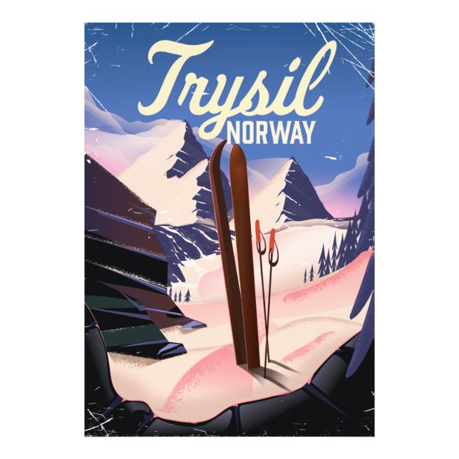 Foto Trysil Noruega esqui (Frente)