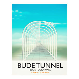 Foto Túnel Bude, Poster de viagens Cornwall Parody