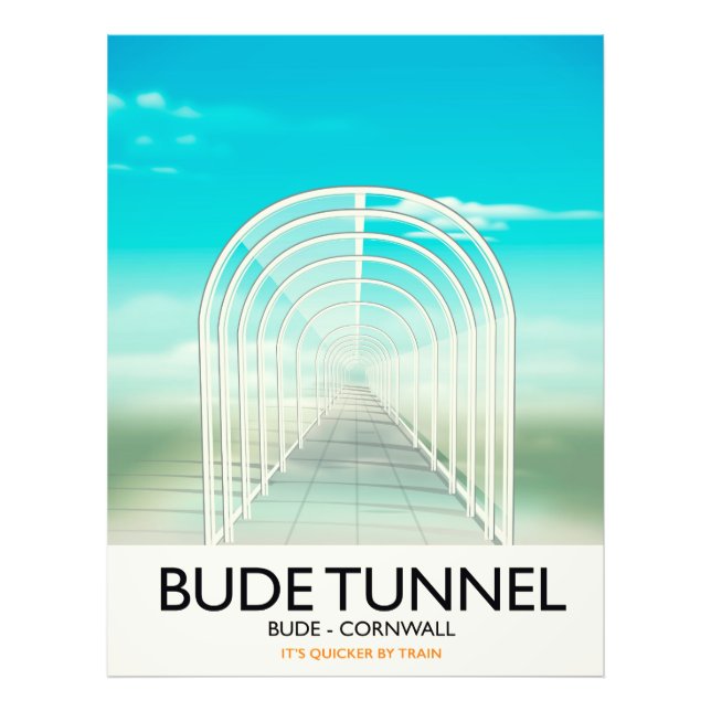 Foto Túnel Bude, Poster de viagens Cornwall Parody (Frente)