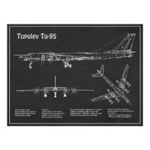 Foto Tupolev Tu-95 - PD Planos de Aeronaves Blueprint