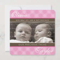 FOTO TWINS ANÚNCIO DE NASCIMENTO garotas bonitinha
