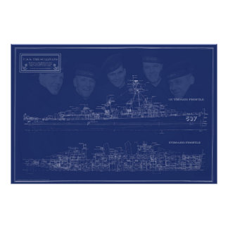 Foto U.S.S. The Sullivans Fine Art Blueprint