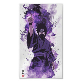 Foto Uchiha – Cinematic Watercolor Wallpaper