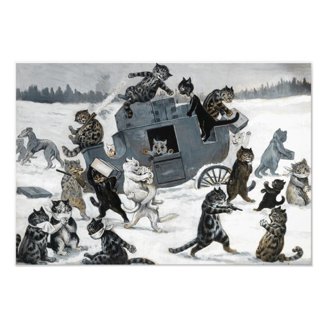 Foto Um assalto à autoestrada por Louis William Wain (Frente)