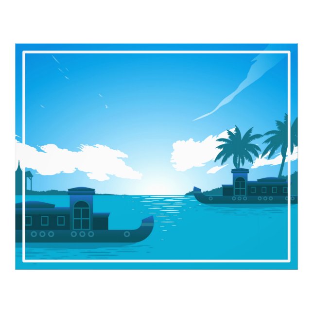 Foto Um barco no mar-18530 (Frente)