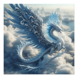 Foto Um Dragão Incrível Cercado por Nuvens