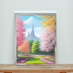 Foto Um passeio por um jardim entrelaçado