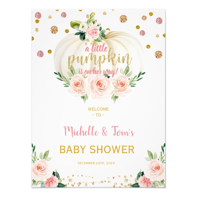 Foto Um Pequeno Chá de fraldas De Abóbora (Frente)