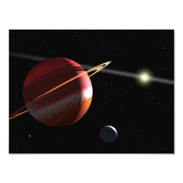 Foto Um planeta de massa Júpiter orbitando a estrela pr (Frente)