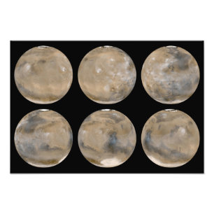 Foto Um verão do Médio-Norte/inverno do sul em Marte