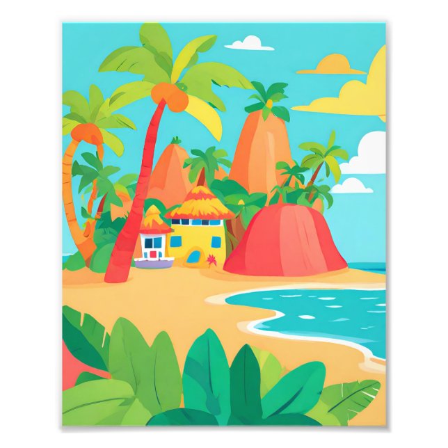 Foto Uma bela casa numa ilha tropical (Frente)