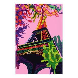 Foto Uma Celebração Colorida da Torre Eiffel