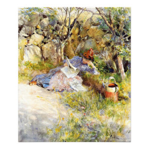 Foto Uma dama lendo um jornal