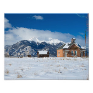 Foto Uma escola velha Salida da sala, Mt Princeton