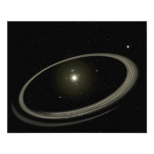 Foto Uma estrela nova circundada por planetas sem