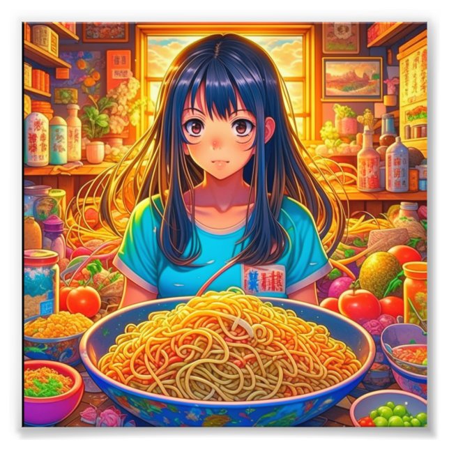 Foto Uma Garota e seu Anime de Ramen (Frente)