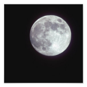 Foto Uma lua cheia brilhante em um céu noturno negro.
