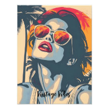 Uma mulher no estilo retrô