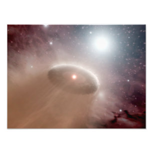 Foto Uma O-estrela apenas atrás de uma estrela nova,