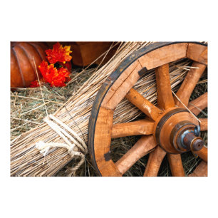 Foto Uma Roda De Carro, Hay, Pumpkin
