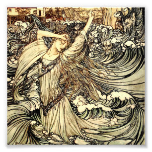 Foto “Undine nas Ondas” por Arthur Rackham