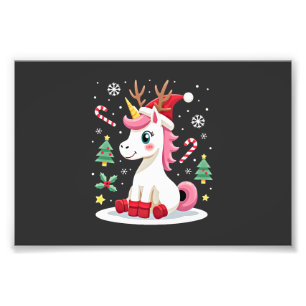 Foto Unicórnio de Natal Fofo Mágico Xmas Meninas de Cri