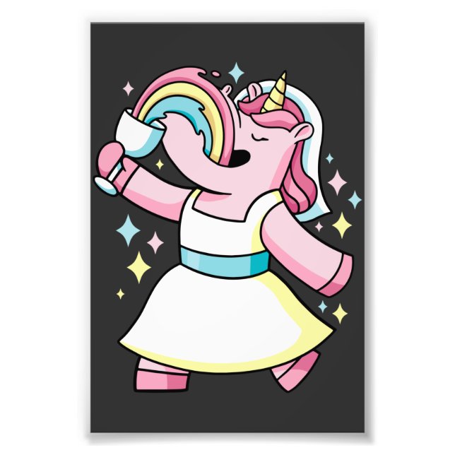 Foto unicórnios e arco-íris (Frente)