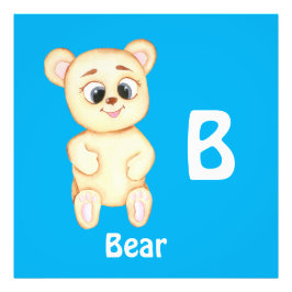 Foto Ursa personalizar ABC: Letra B - Adicione seu Nome