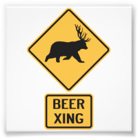 Urso Cerveja Cruzando