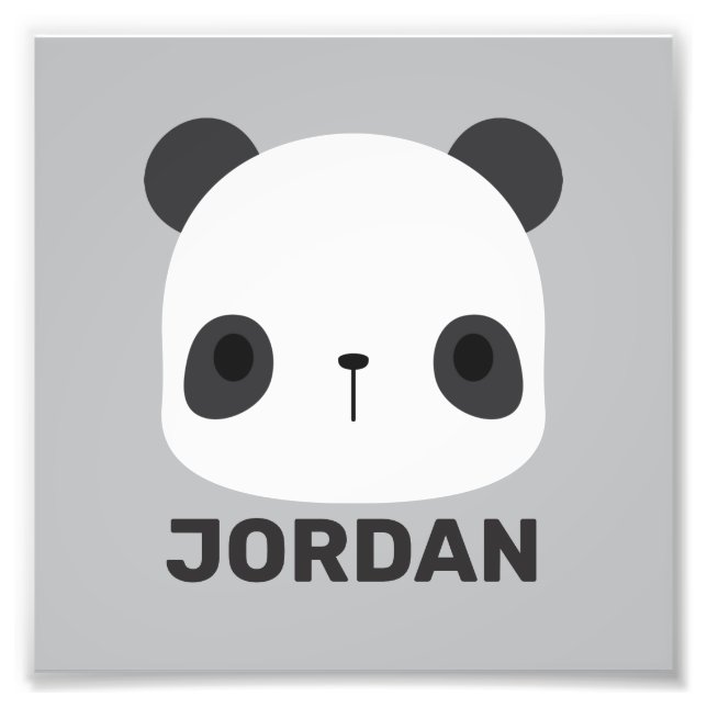 Foto Urso Panda Bonito com Nome Personalizado (Frente)