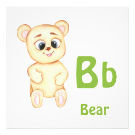 Foto Urso personalizar ABC: Letra B - Adicione seu Nome