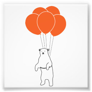 Foto Urso polar de voo com balões