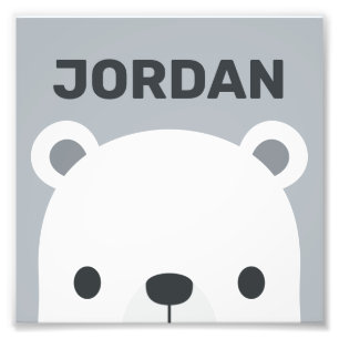 Foto Urso Polar Fofo com Nome Personalizado