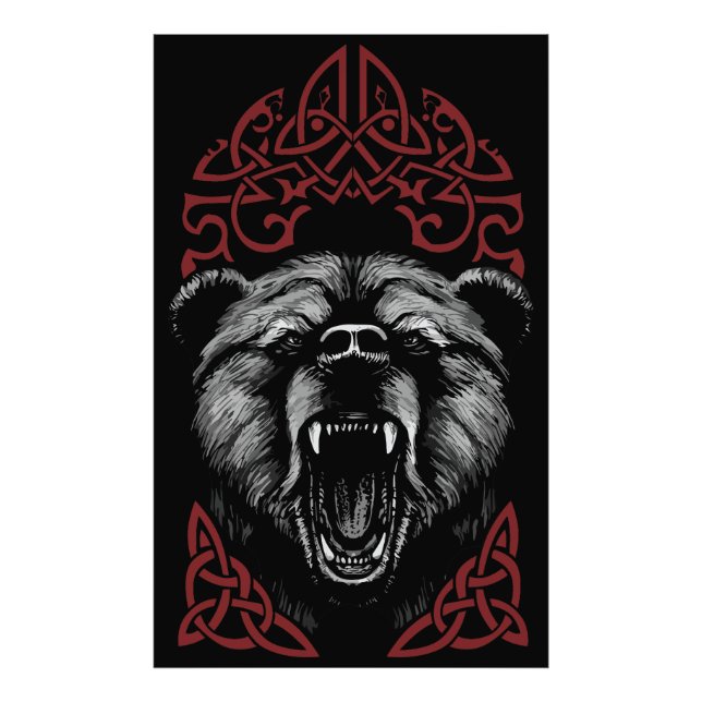 Foto Urso Vikingo Rugindo (Frente)