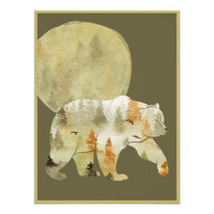 Foto Ursos Caminhando na Lua das Florestas Pintadas