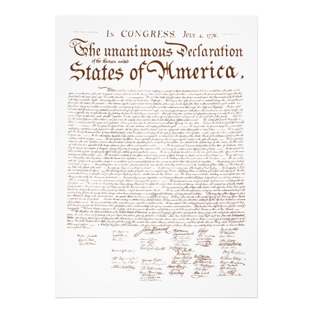 Foto US Declaration of Independence (Frente)