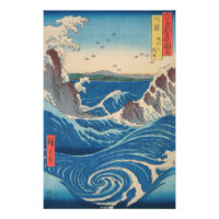 Utagawa Hiroshige - Naruto Whirlpool, Província de