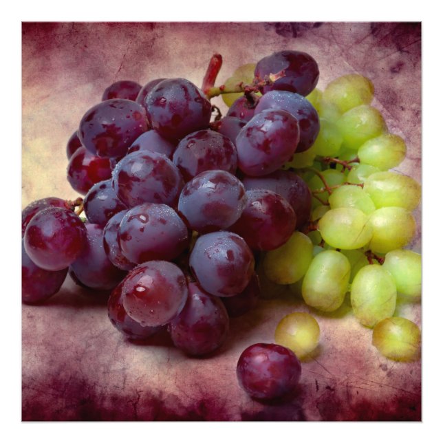 Foto Uvas Vermelhas E Verdes (Frente)