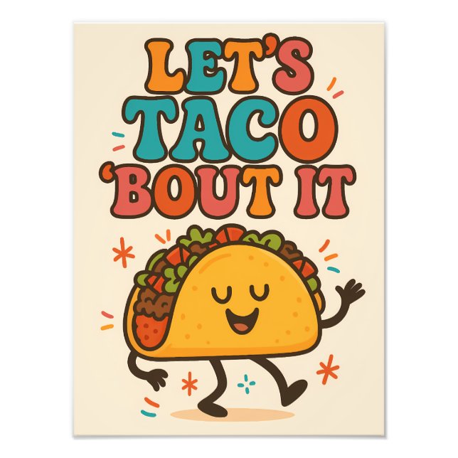 Foto Vamos Falar de Taco É uma Piada Design de Comida D (Frente)
