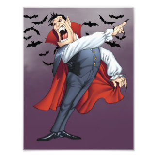 Foto Vampiro de Cartoon Engraçado com Bats pela Al Rio